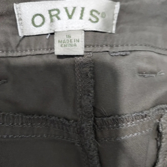 Orvis Olive Green w/ Black Printed Pants in Size 16 - Picture 9 of 11